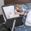 Ronbei Baby Bassinet, Adjustable Portable Bed, Dark Grey